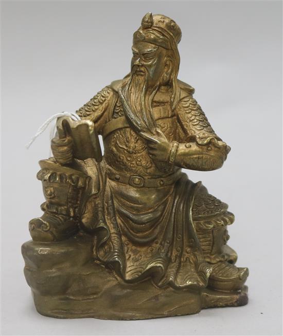 A gilt bronze deity